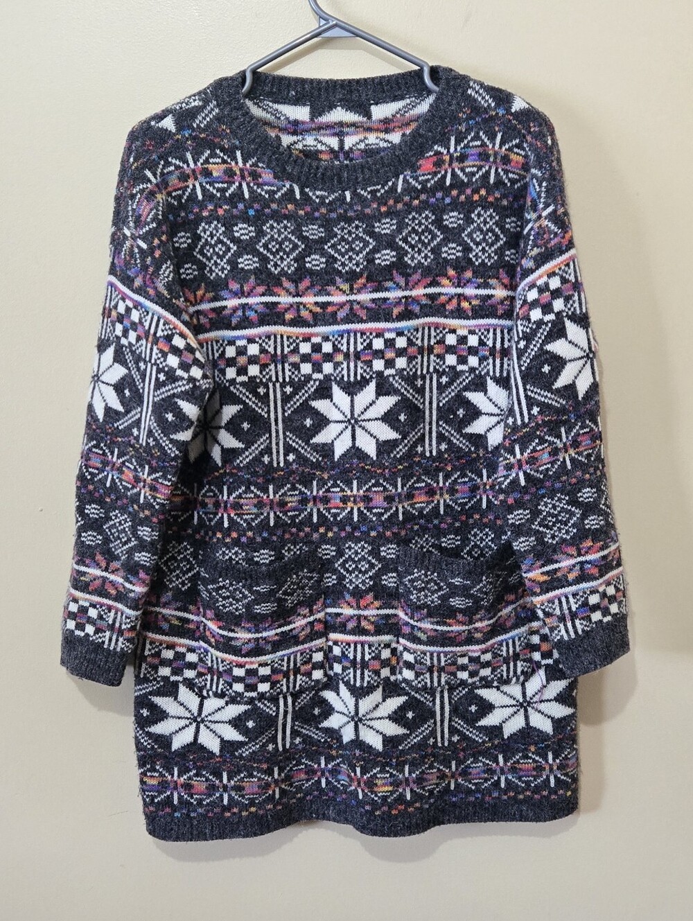 Fair Isle Sweater With Pockets